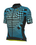 ALÉ Cycling short sleeve jersey - PR-S CHECKER - light blue