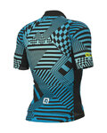 ALÉ Cycling short sleeve jersey - PR-S CHECKER - light blue
