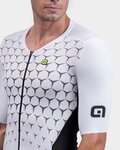 ALÉ Cycling skinsuit - R-EV1 HIVE - white