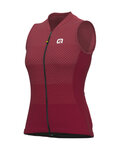 ALÉ Cycling sleeveless jersey - SOLID LEVEL LADY - bordeaux