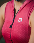 ALÉ Cycling sleeveless jersey - SOLID LEVEL LADY - bordeaux