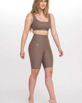 ATHLEEYA Cycling shorts without bib - ESSENTIAL - brown