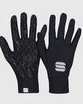 SPORTFUL Cycling long-finger gloves - LYCRA RACE - black