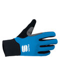 SPORTFUL Cycling long-finger gloves - KIDS SOFTSHELL - blue/black