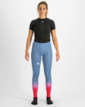 SPORTFUL leggins - APEX - light blue/red