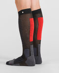 SPORTFUL Cycling knee-socks - APEX LONG - black/red