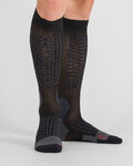SPORTFUL Cycling knee-socks - APEX LONG - black/grey