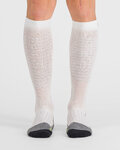 SPORTFUL Cycling knee-socks - APEX LONG - white/yellow