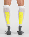SPORTFUL Cycling knee-socks - APEX LONG - white/yellow