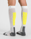 SPORTFUL Cycling knee-socks - APEX LONG - white/yellow