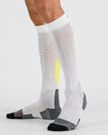 SPORTFUL Cycling knee-socks - APEX LONG - white/yellow