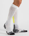 SPORTFUL Cycling knee-socks - APEX LONG - white/yellow
