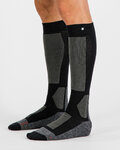 SPORTFUL Cycling knee-socks - WARM WOOL LONG - black/grey