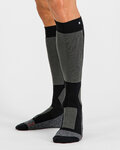 SPORTFUL Cycling knee-socks - WARM WOOL LONG - black/grey