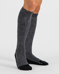 SPORTFUL Cycling knee-socks - EXTRA WARM WOOL LONG - black/grey