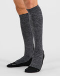 SPORTFUL Cycling knee-socks - EXTRA WARM WOOL LONG - black/grey