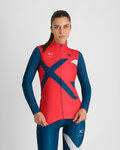 SPORTFUL Cycling winter long sleeve jersey - SQUADRA W - red/blue