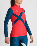 SPORTFUL Cycling winter long sleeve jersey - SQUADRA W - red/blue