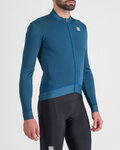 SPORTFUL Cycling winter long sleeve jersey - MONOCROM THERMAL - blue