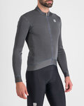 SPORTFUL Cycling winter long sleeve jersey - MONOCROM THERMAL - anthracite