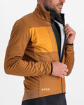 SPORTFUL Cycling thermal jacket - SUPER - brown