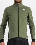 SPORTFUL Cycling windproof jacket - NEO SOFTSHELL - green/black