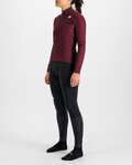 SPORTFUL Cycling winter long sleeve jersey - KELLY THERMAL - bordeaux