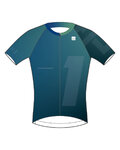 SPORTFUL Cycling short sleeve jersey - BOMBER - blue/green