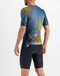 SPORTFUL Cycling short sleeve jersey - ROCKET - blue/yellow