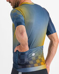 SPORTFUL Cycling short sleeve jersey - ROCKET - blue/yellow