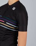 SPORTFUL Cycling short sleeve jersey - VELODROME - black