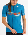 SPORTFUL Cycling short sleeve jersey - VELODROME - blue