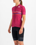 SPORTFUL Cycling short sleeve jersey - VELODROME - cyclamen
