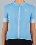 SPORTFUL Cycling short sleeve jersey - MONOCROM - light blue