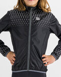 SPORTFUL Cycling windproof jacket - KID REFLEX - black