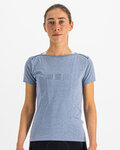 SPORTFUL Cycling short sleeve t-shirt - GIARA - light blue