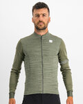 SPORTFUL Cycling winter long sleeve jersey - SUPERGIARA THERMAL - green