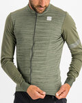 SPORTFUL Cycling winter long sleeve jersey - SUPERGIARA THERMAL - green