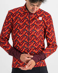 SPORTFUL Cycling thermal jacket - PIXEL - red/brown