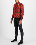 SPORTFUL Cycling thermal jacket - PIXEL - red/brown