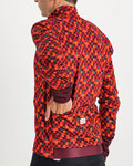 SPORTFUL Cycling thermal jacket - PIXEL - red/brown