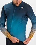 SPORTFUL Cycling winter long sleeve jersey - ROCKET THERMAL - blue/brown