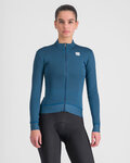 SPORTFUL Cycling winter long sleeve jersey - MONOCROM THERMAL - blue