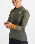 SPORTFUL Cycling winter long sleeve jersey - ROCKET THERMAL - green