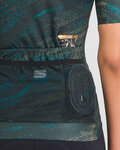 SPORTFUL Cycling short sleeve jersey - CLIFF SUPERGIARA - black/turquoise