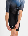 SPORTFUL Cycling skinsuit - BOMBER - black/blue