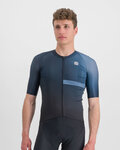 SPORTFUL Cycling short sleeve jersey - BOMBER - black/blue