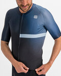 SPORTFUL Cycling short sleeve jersey - BOMBER - black/blue