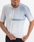 SPORTFUL Cycling short sleeve jersey - BOMBER - white/grey