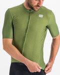 SPORTFUL Cycling short sleeve jersey - CHECKMATE - green